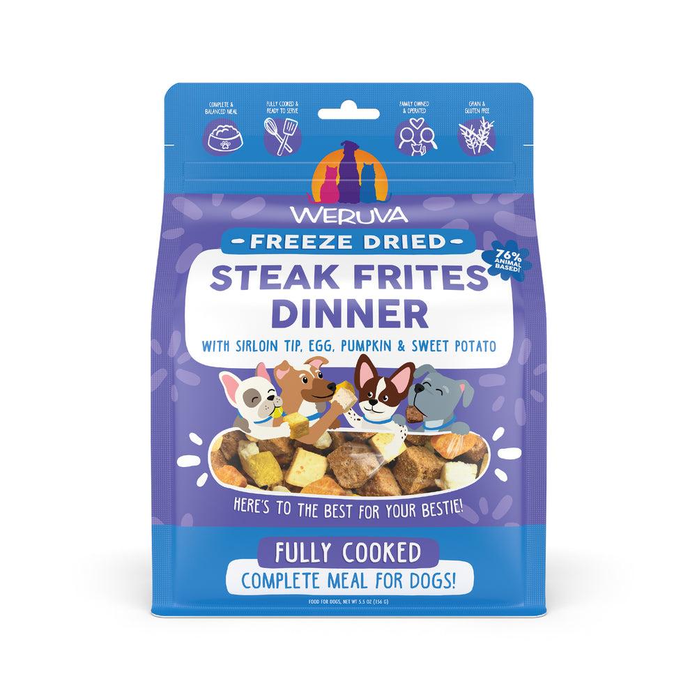 Weruva Steak Frites Dinner Freeze-Dried Dog Food, 5.5-oz