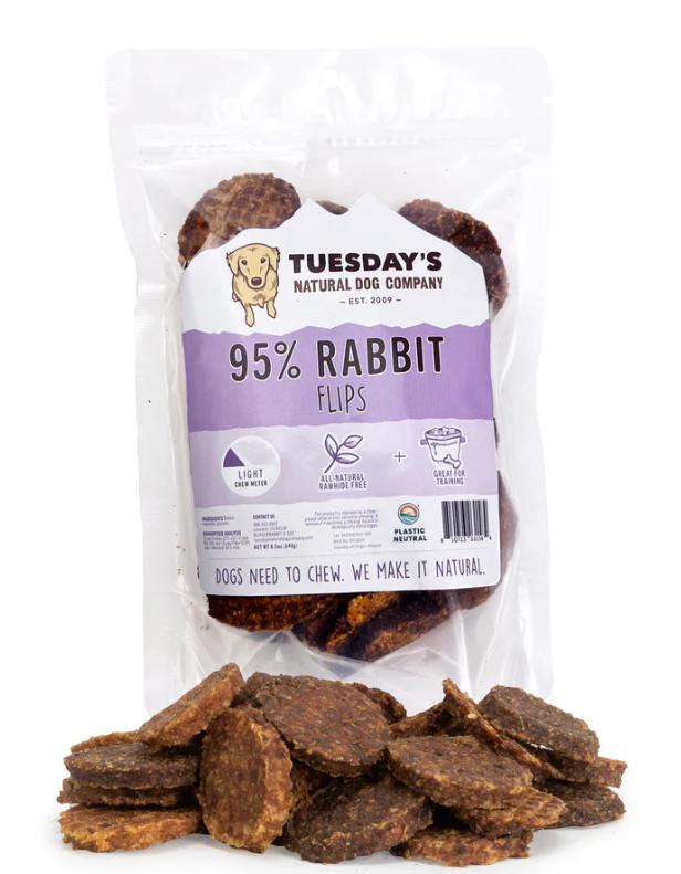 Earthwise Reserve Rabbit Flips Dog Treats