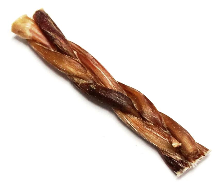 Earthwise Reserve Standard Braided Bully Stick Dog Treats, 6-in