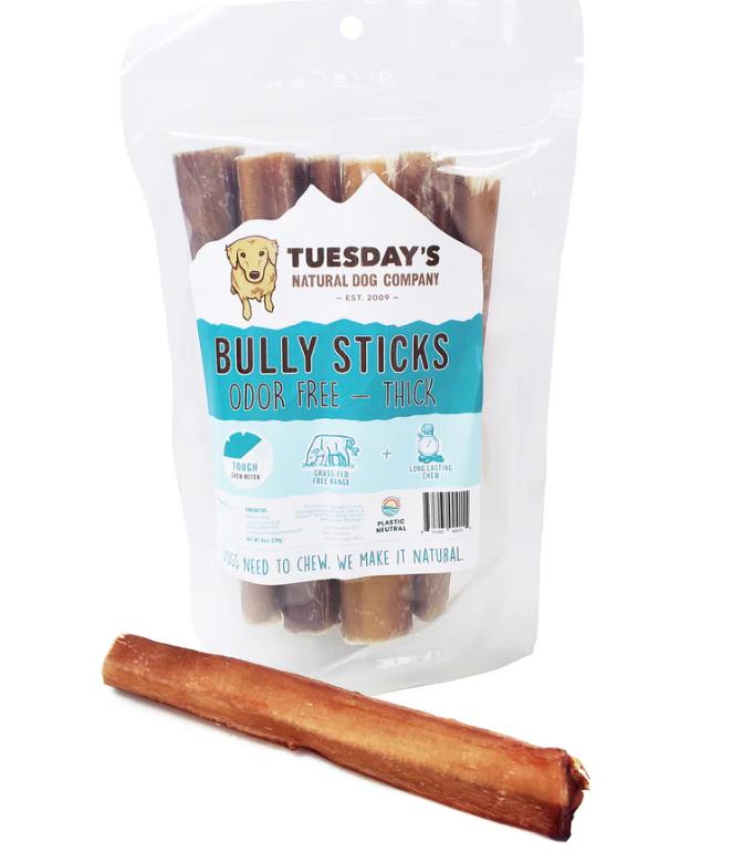 Earthwise Reserve Thick Bully Sticks Dog Treats, 6-in, 8-oz