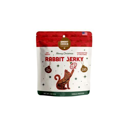 Smart Cookie Barkery Meowy Christmas Rabbit Jerky Cat Treats, 2-oz