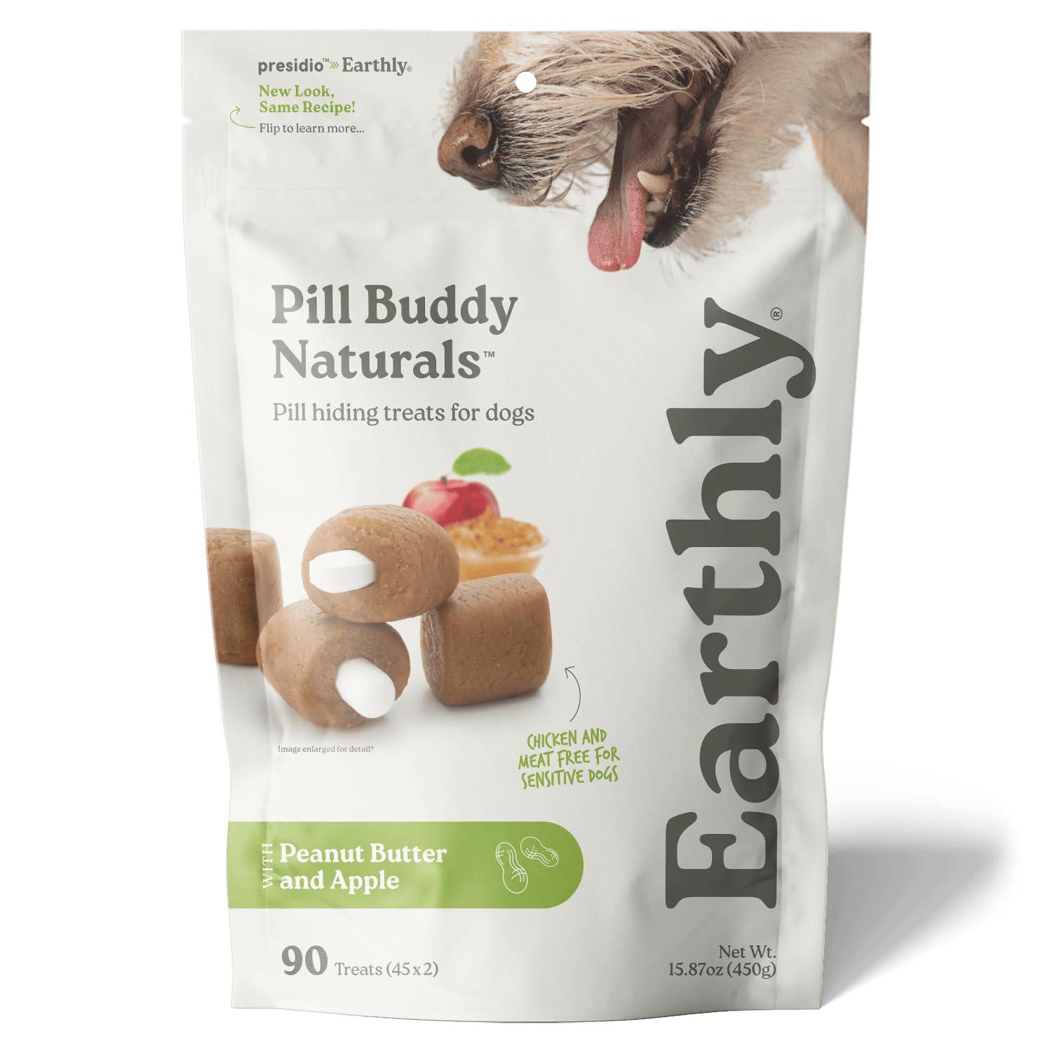 Earthly Pet Pill Buddy Naturals Peanut Butter & Apple Dog Treats