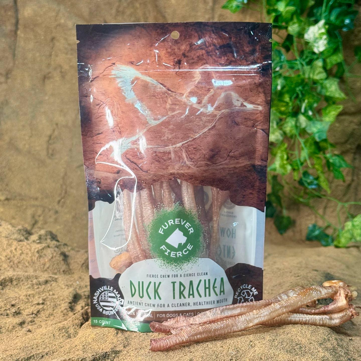 Furever Fierce Duck Trachea Dog Treats, 15-pk