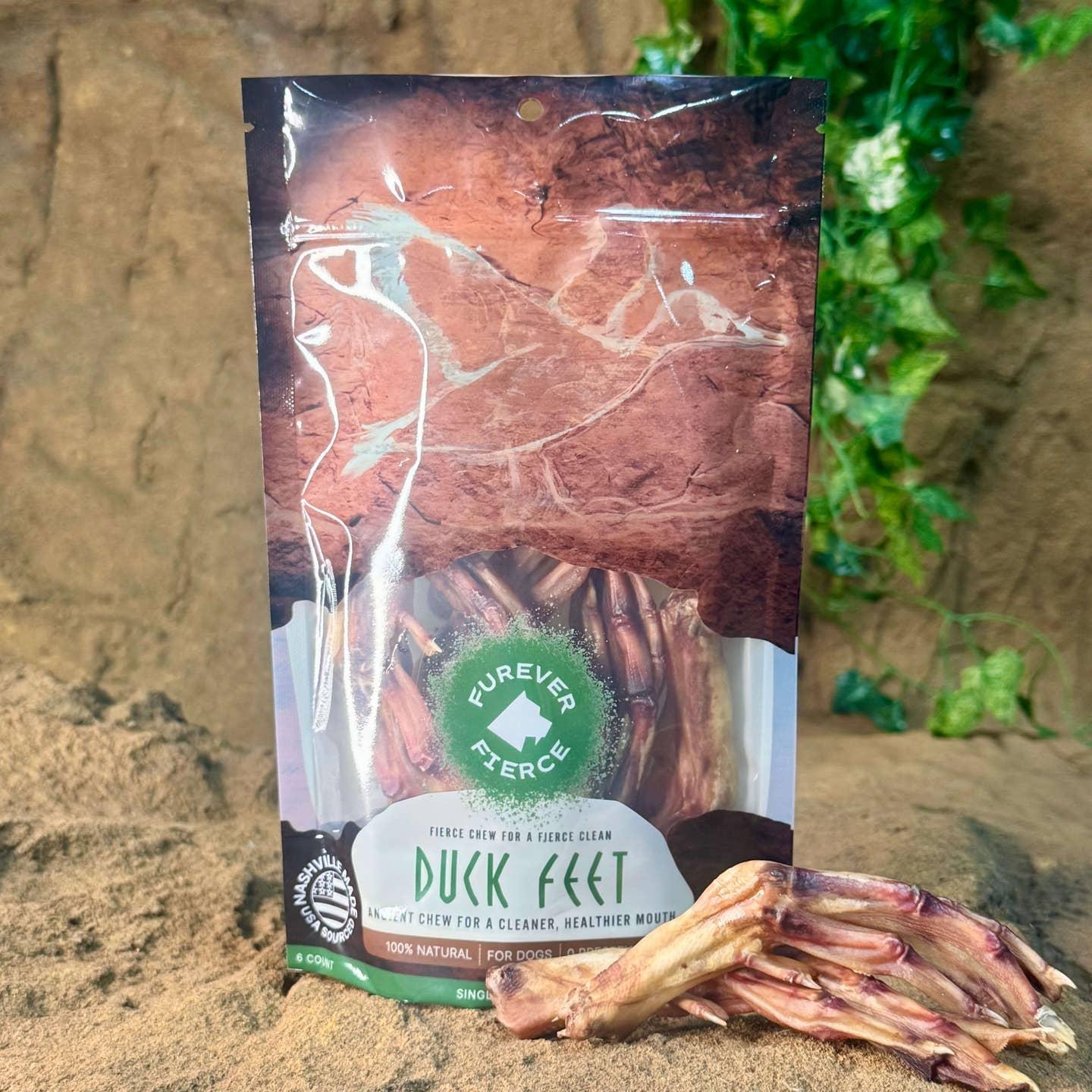 Furever Fierce Duck Feet Dog Treats, 6-pk