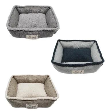 Happy Tails Aspen Retreat Cuddler Comfort Pet Bed, Tan, 24-in x 20-in