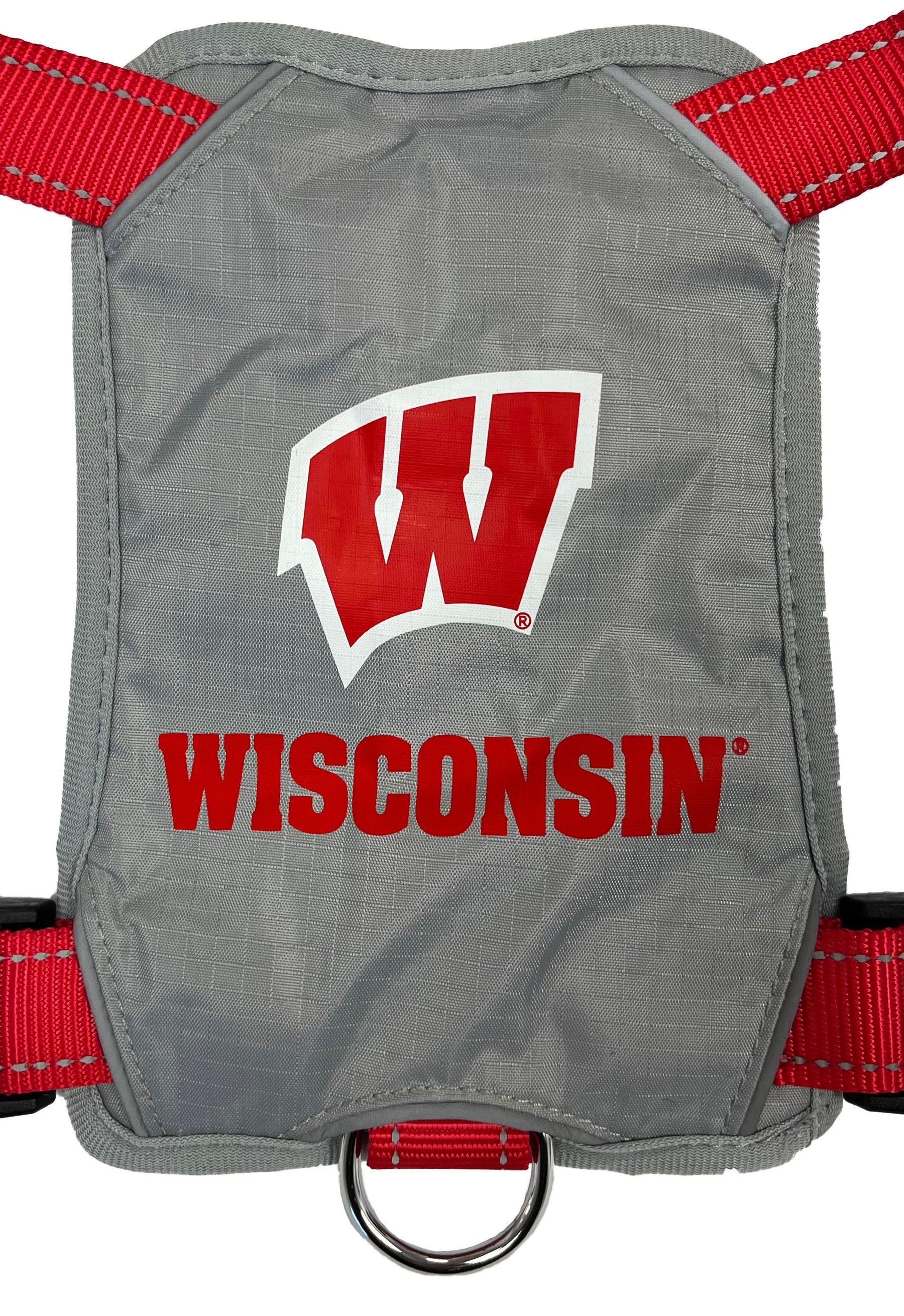 BayDog College Dog Harness, Wisconsin Badgers, Large