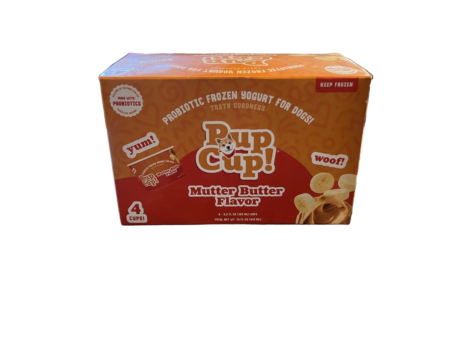 Pup Cup Mutter Butter Yogurt Frozen Dog Treats, 3.5-oz, 4-pk