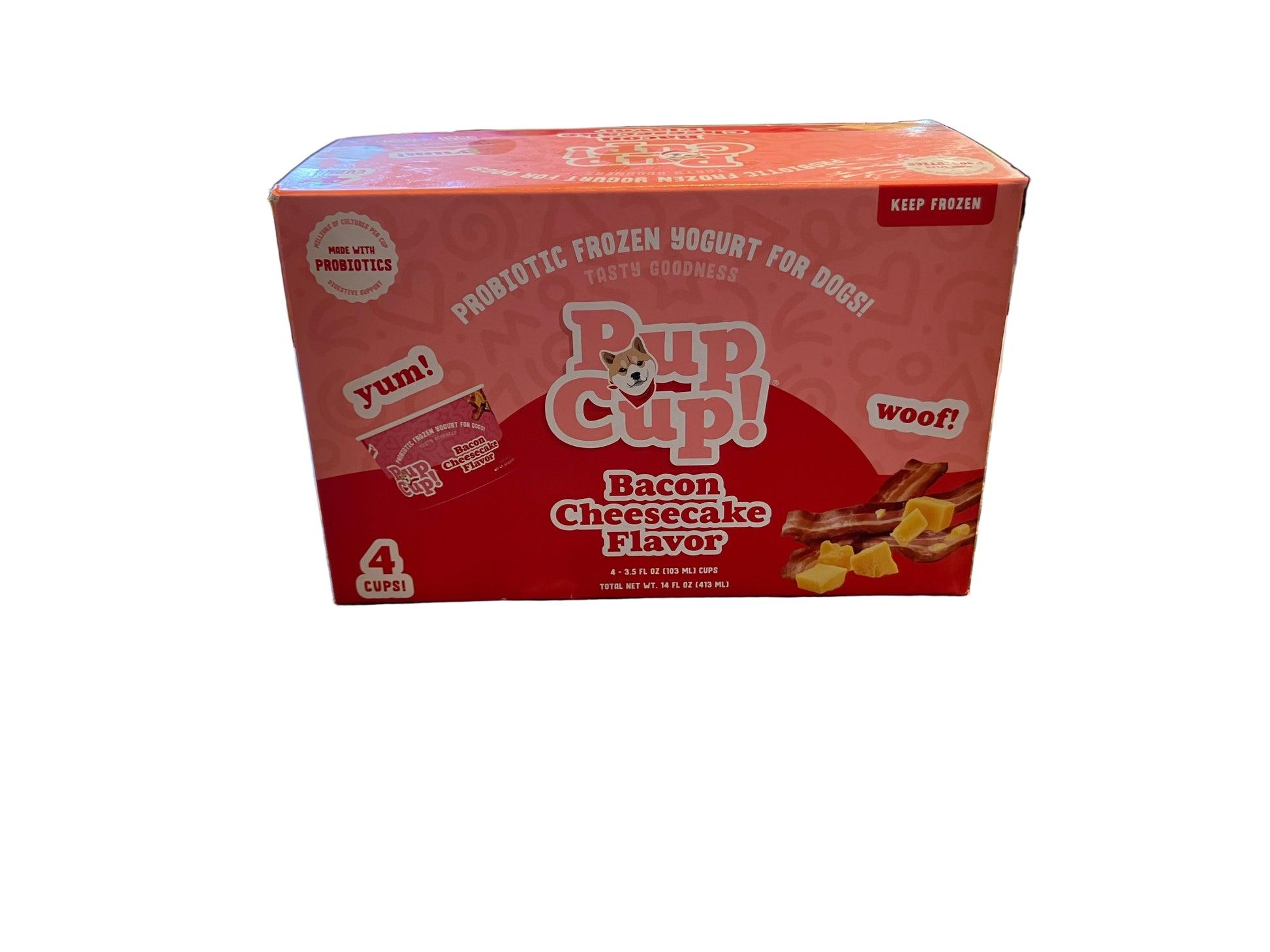 Pup Cup Bacon Cheesecake Yogurt Frozen Dog Treats, 3.5-oz, 4-pk