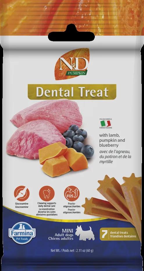 Farmina Lamb, Pumpkin & Blueberry Mini Dental Dog Treats