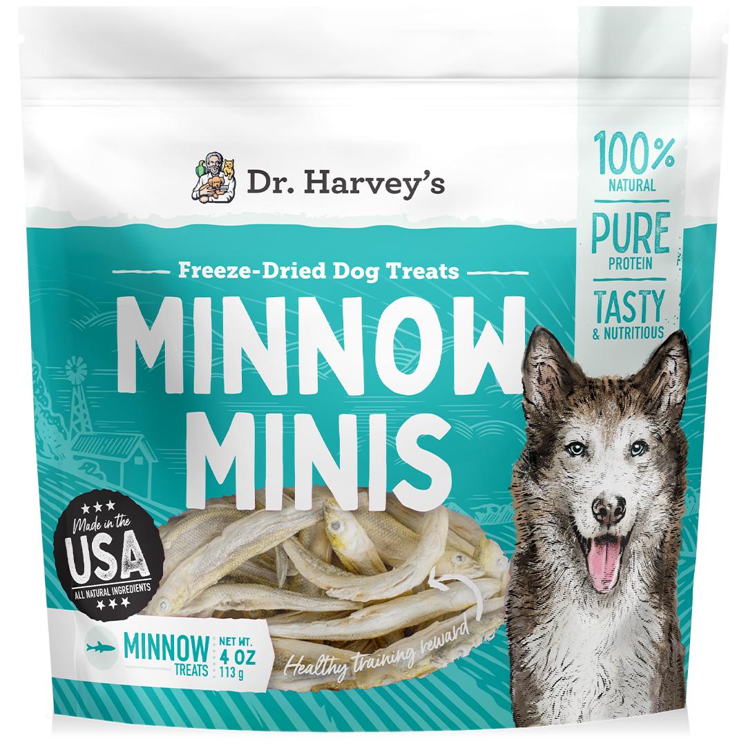 Dr. Harvey's Minnow Minis Freeze-Dried Dog Treats, 4-oz