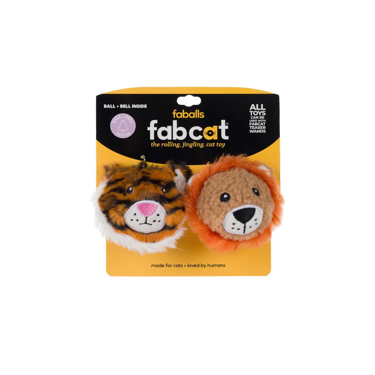 fabdog Lion & Tiger faball Cat Toy
