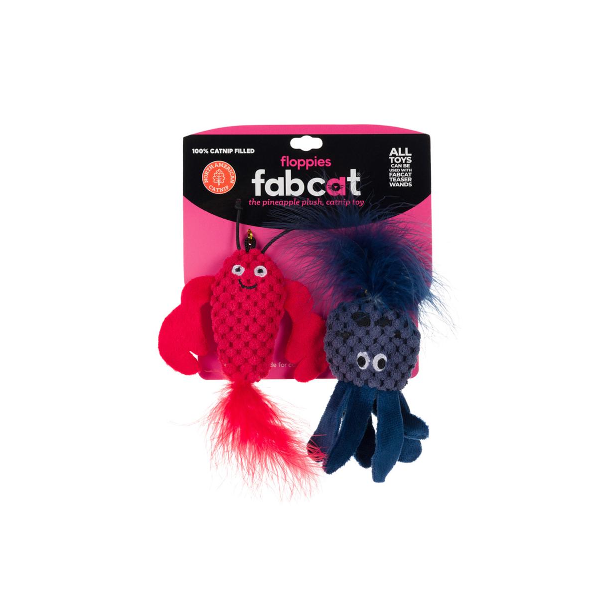 fabdog Lobster & Octopus Floppy Cat Toy