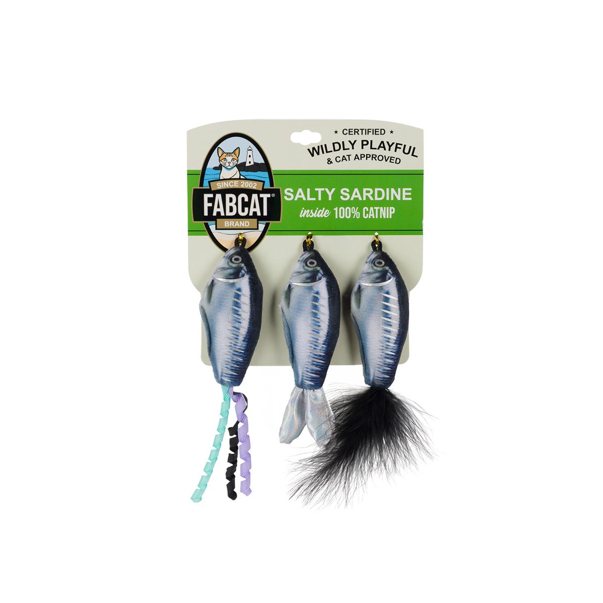 fabdog Salty Sardines Foodie Cat Toy