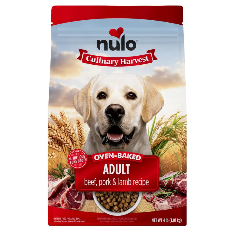 Nulo Culinary Harvest Oven-Baked Beef, Pork, & Lamb Adult Dry Dog Food, 4-lb