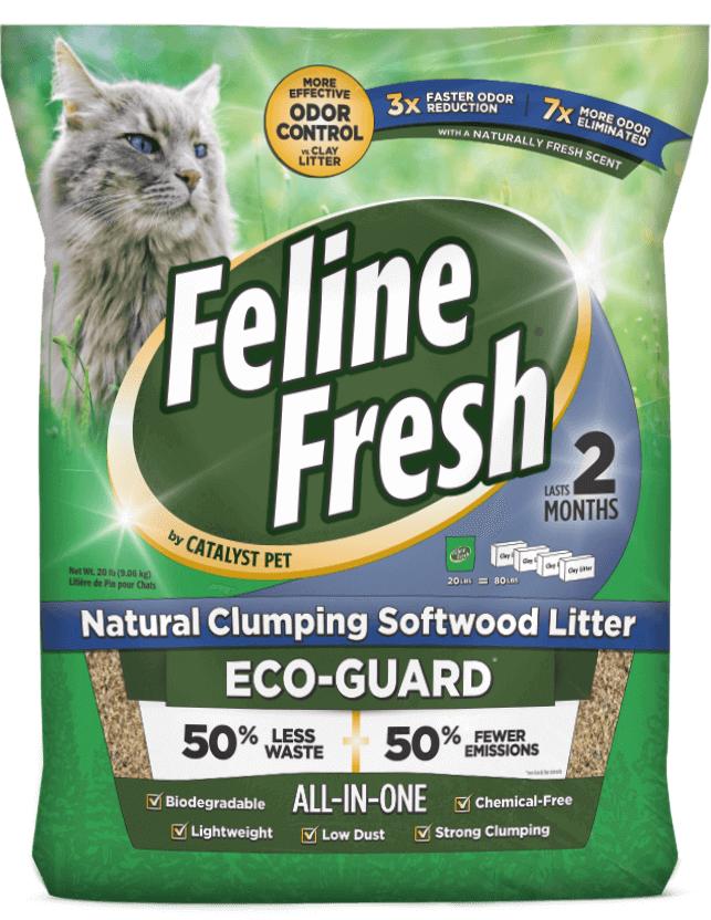 Feline Fresh Natural Clumping Softwood Pine Scent Cat Litter, 20-lb