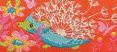 Lodi and Lewi Dog Leash, Floral Hedgehog Orange, 1-in x 6-ft
