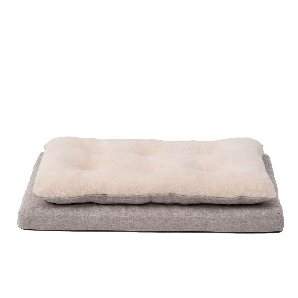Original Territory Orthopedic Pillow Top Dog & Cat Bed, Khaki, 36-in x 23-in