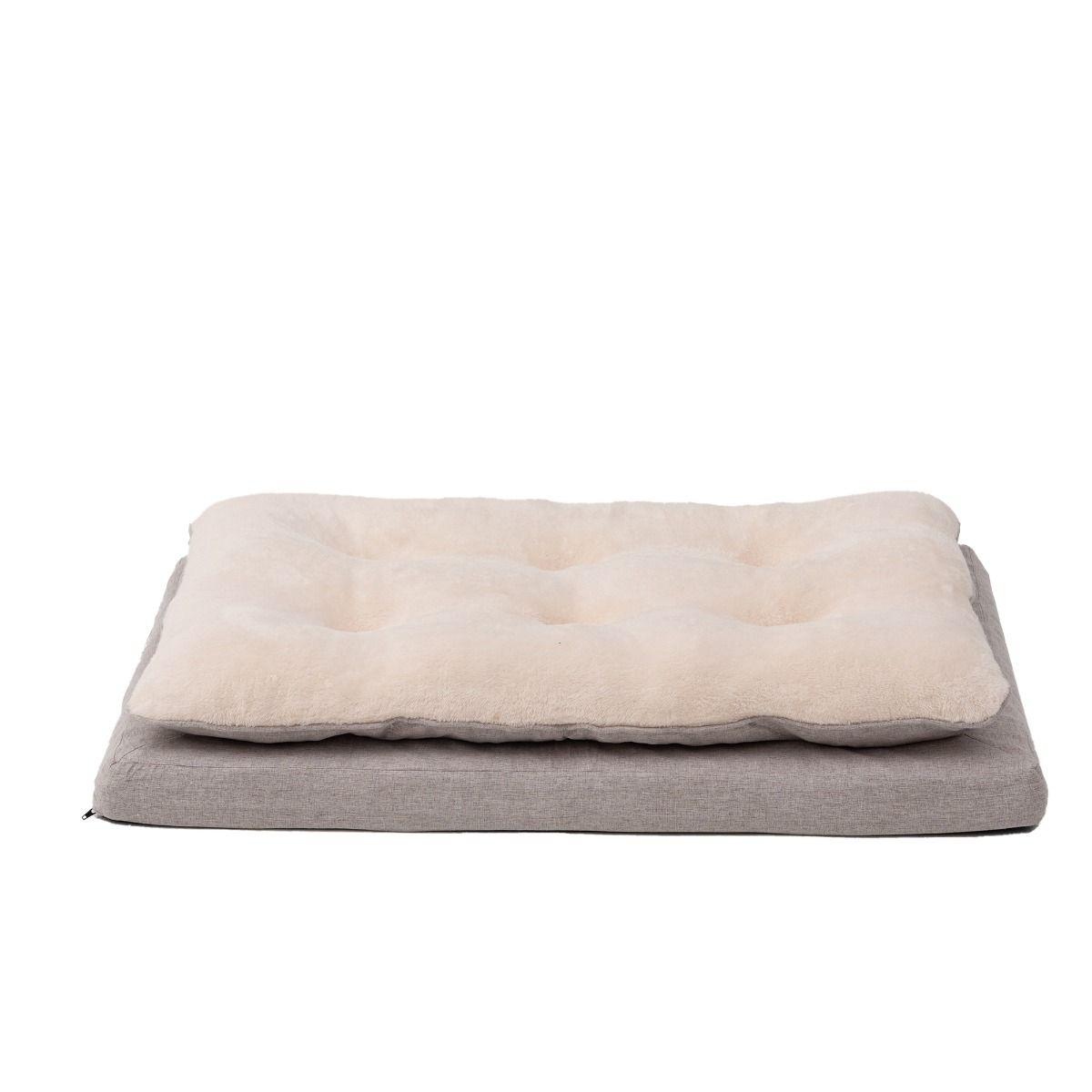 Original Territory Orthopedic Pillow Top Dog & Cat Bed, Khaki, 42-in x 28-in