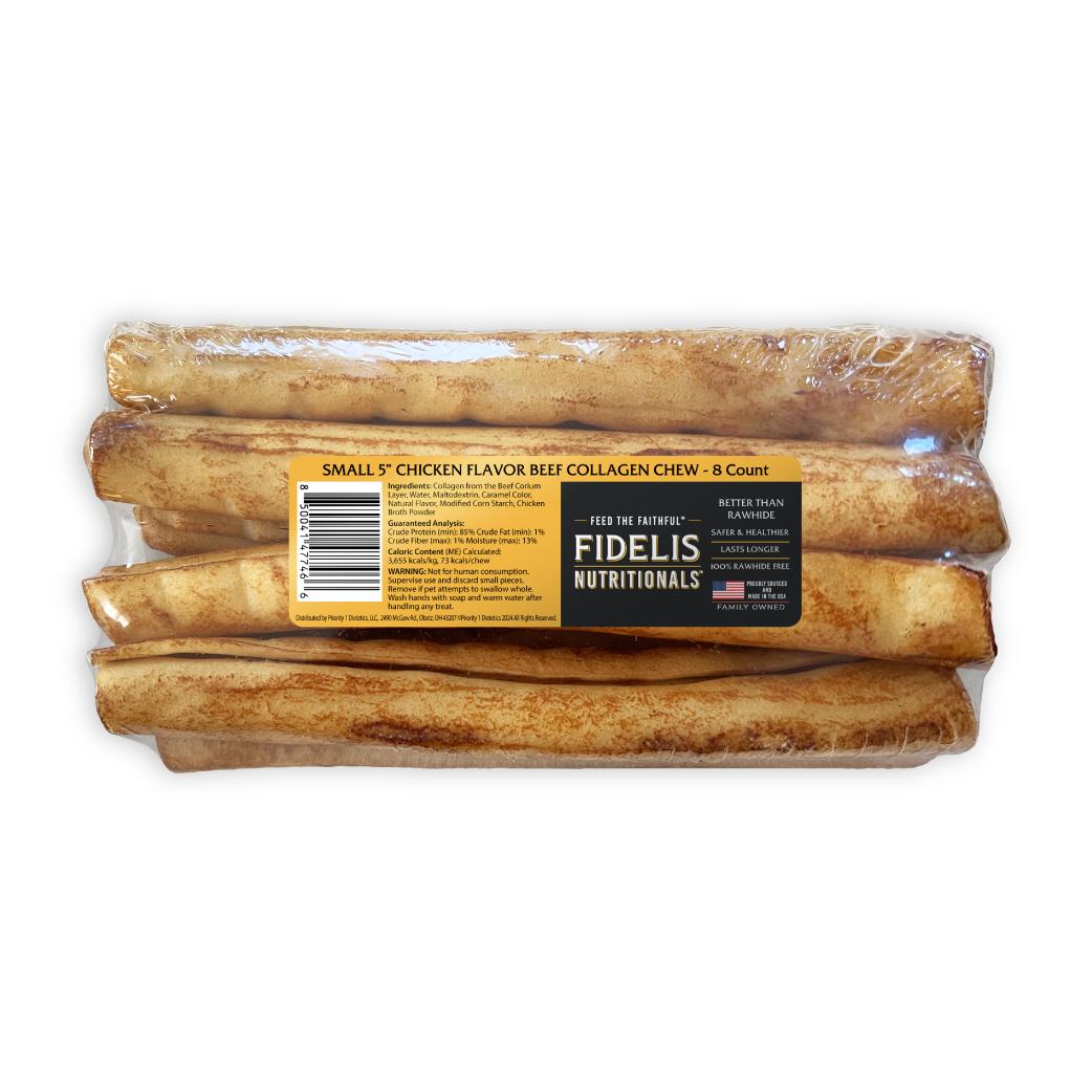 Fidelis Nutritionals Chicken Flavor Beef Collagen Chews Dog Treats, Small