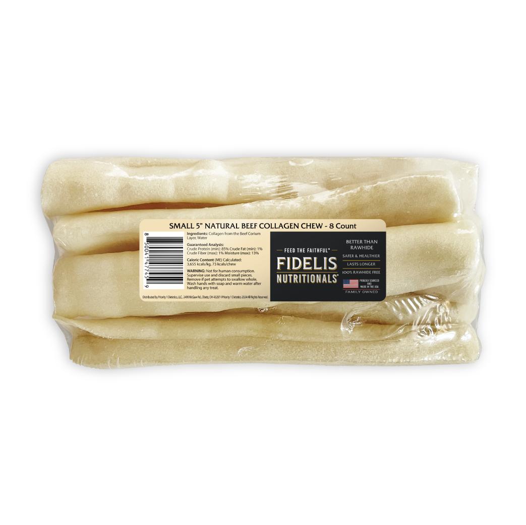 Fidelis Nutritionals Natural Beef Collagen Chews Dog Treats, Small