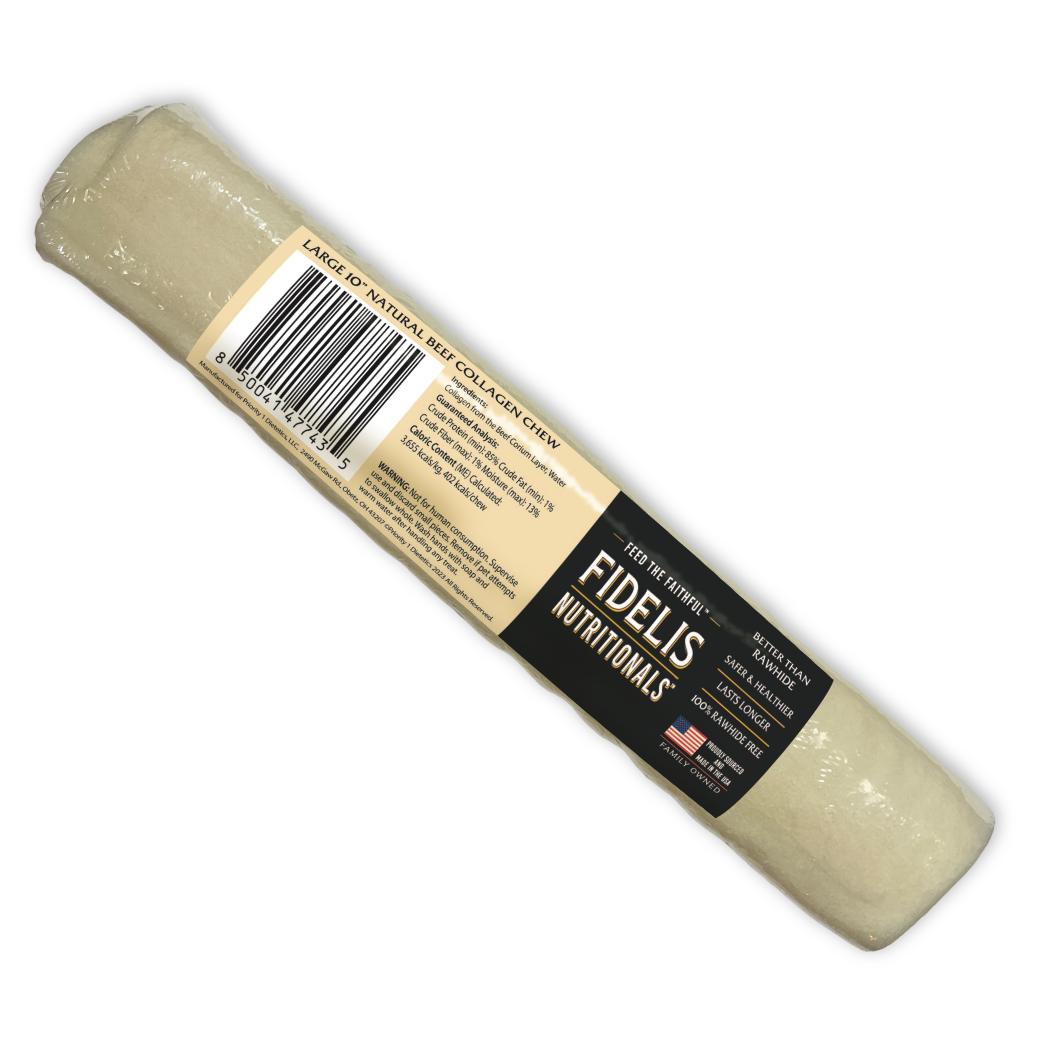 Fidelis Nutritionals Natural Beef Collagen Chews Dog Treats, Large