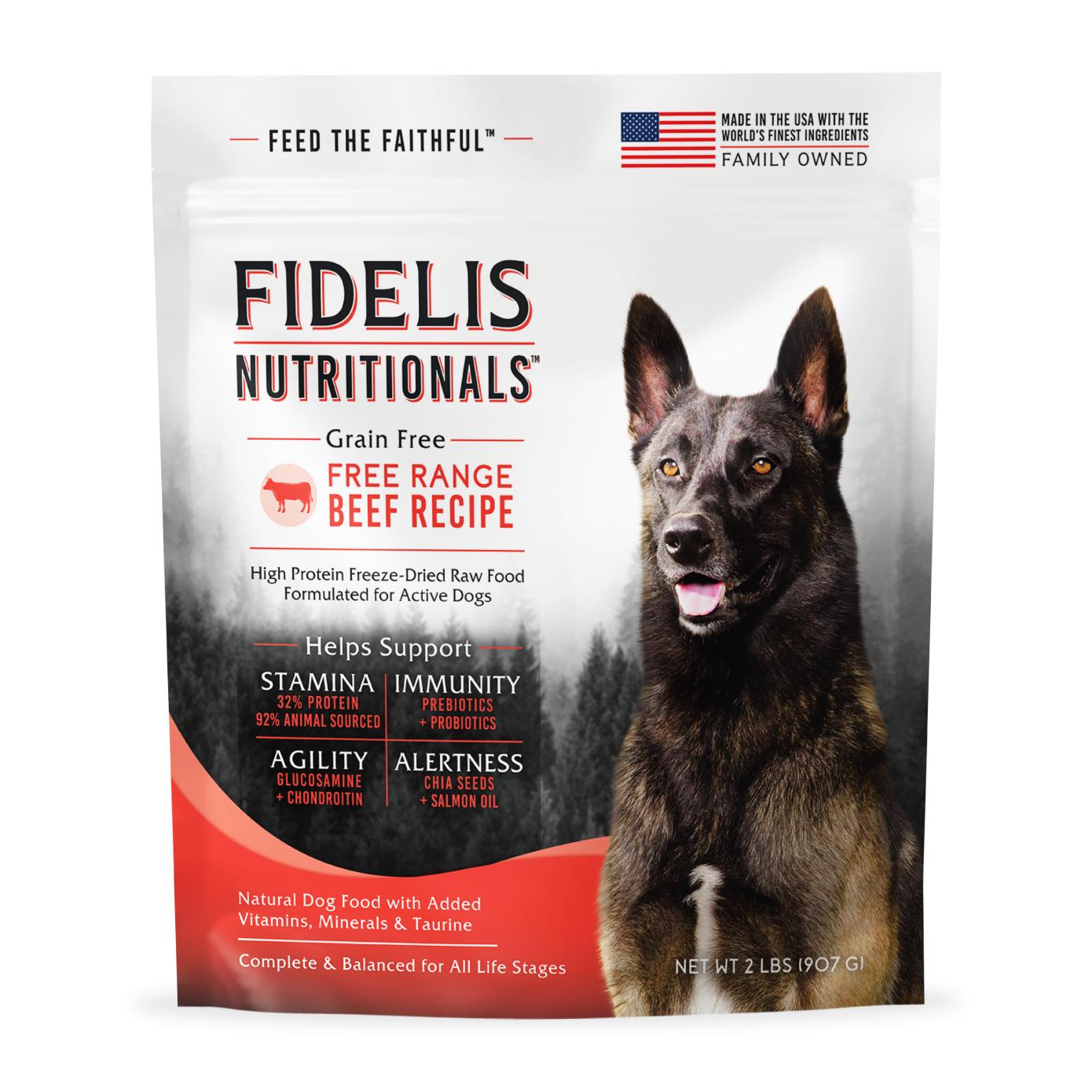 Fidelis Nutritionals Free-Range Beef Freeze-Dried Raw Dog Food