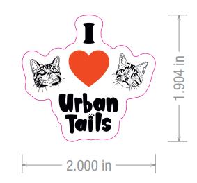 I Love Urban Tails Sticker