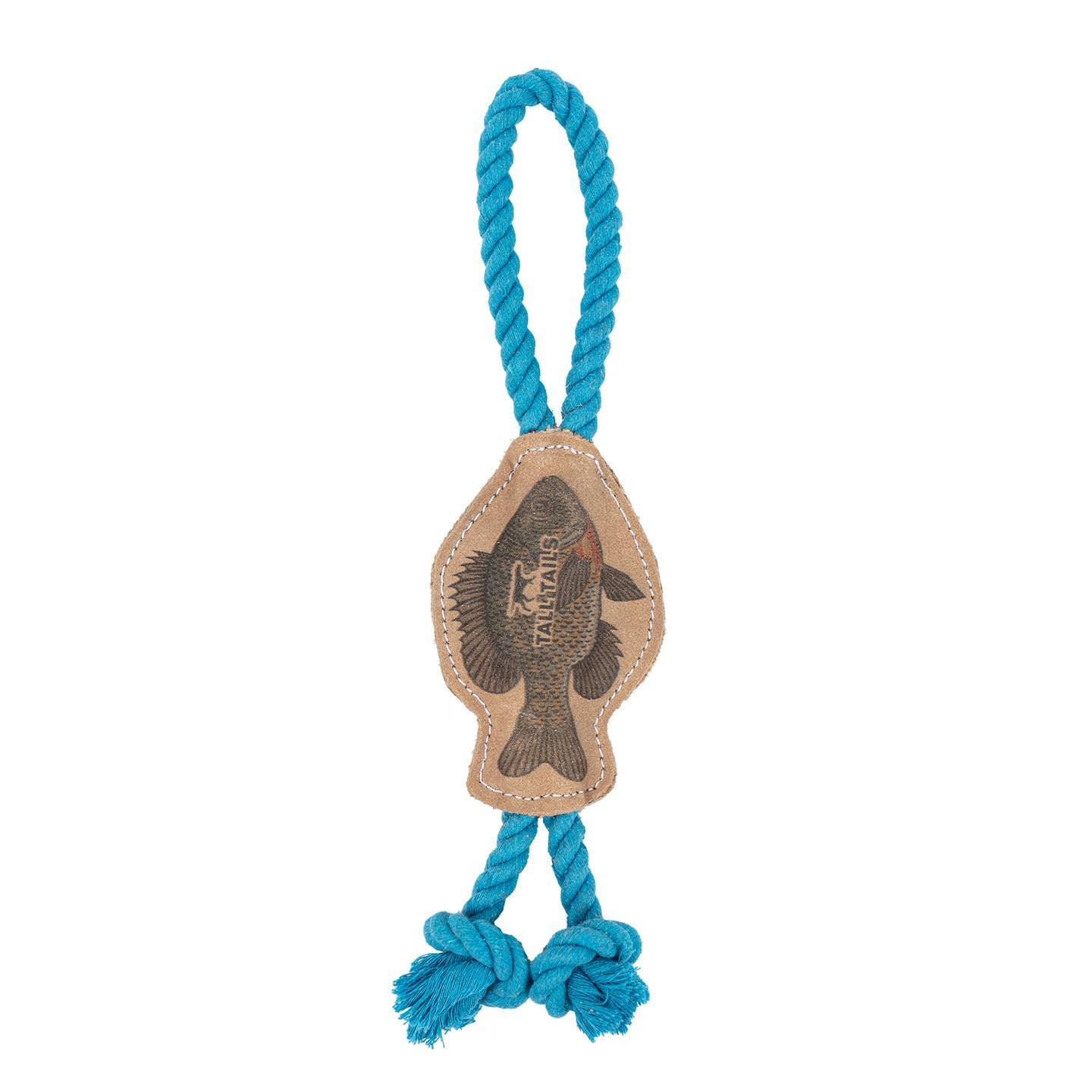 Tall Tails Natural Leather Fish Tug Dog Toy