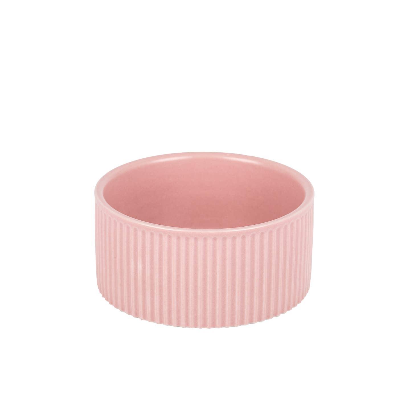 Park Life Designs JARDIN Ribbed Pet Bowl, Pink