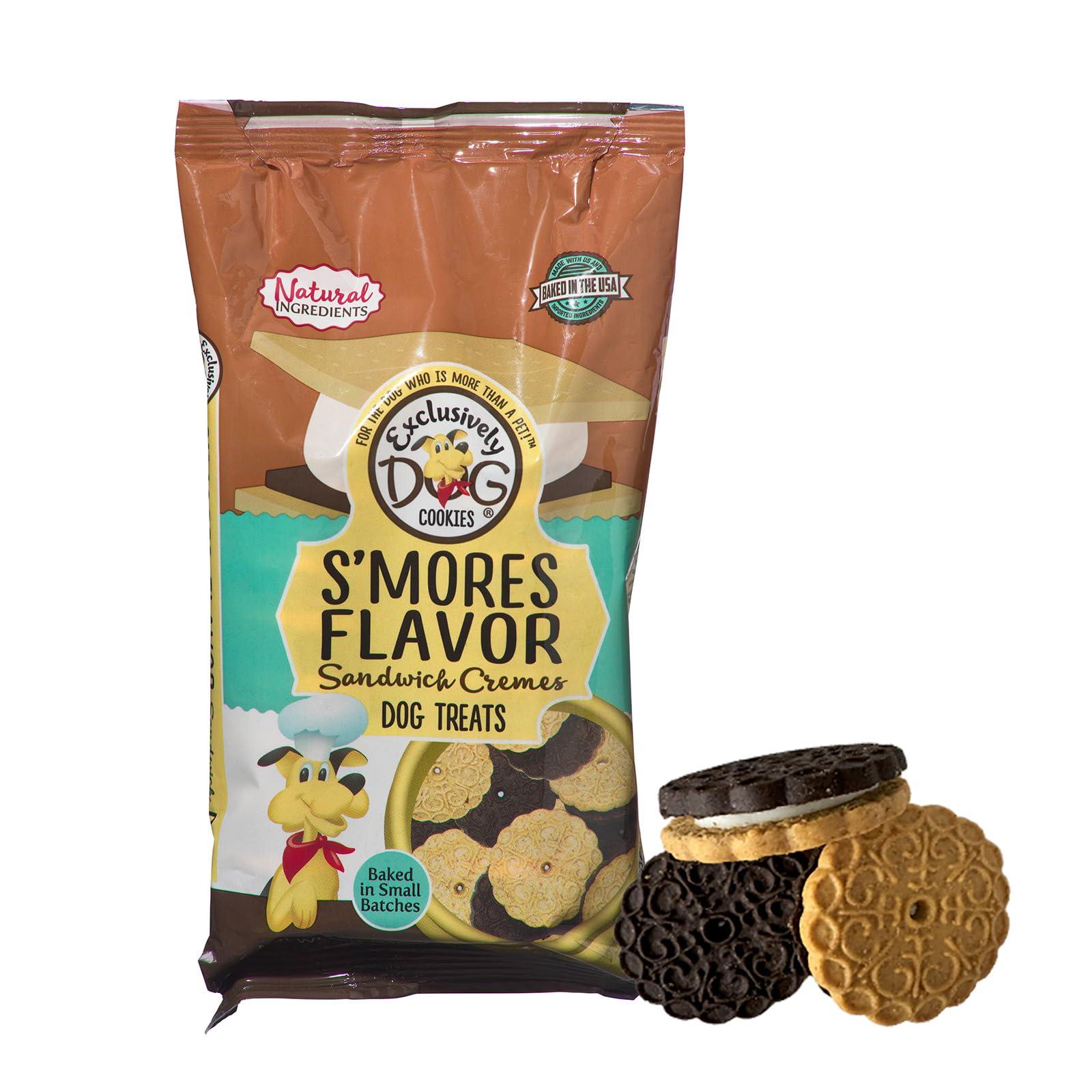 Exclusively Dog S'mores Flavor Sandwhich Cremes Dog Treats, 8-oz