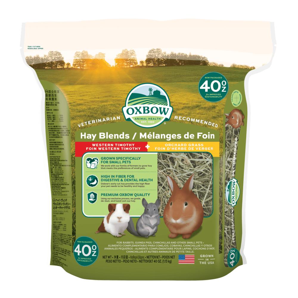 Oxbow Hay Blend Western Timothy & Orchard Grass Small Animal Food, 40-oz
