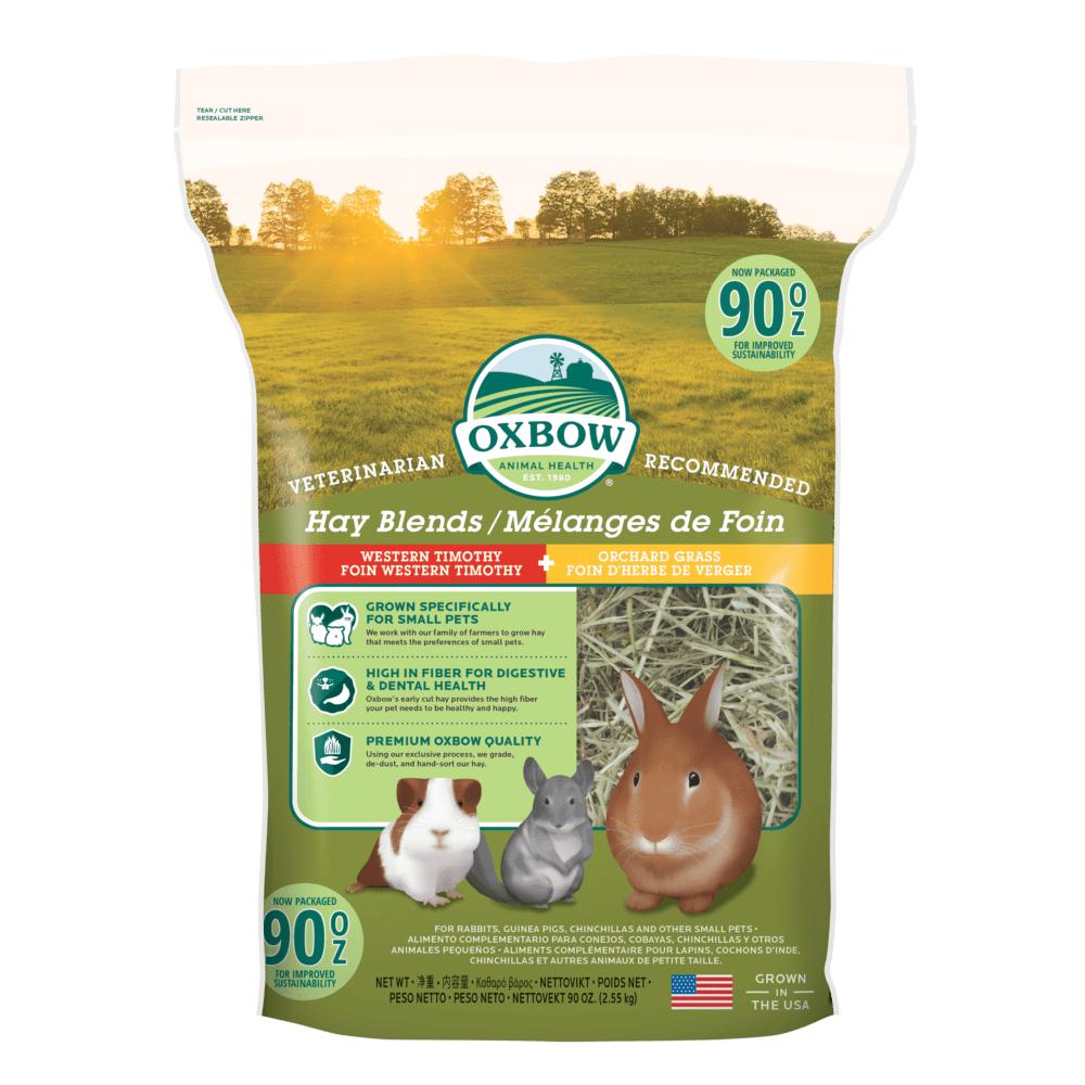 Oxbow Hay Blend Western Timothy & Orchard Grass Small Animal Food, 90-oz