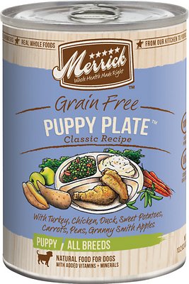 Merrick Grain-Free Puppy Plate Recipe Canned Dog Food, 13.2-oz, case of 12 (**)