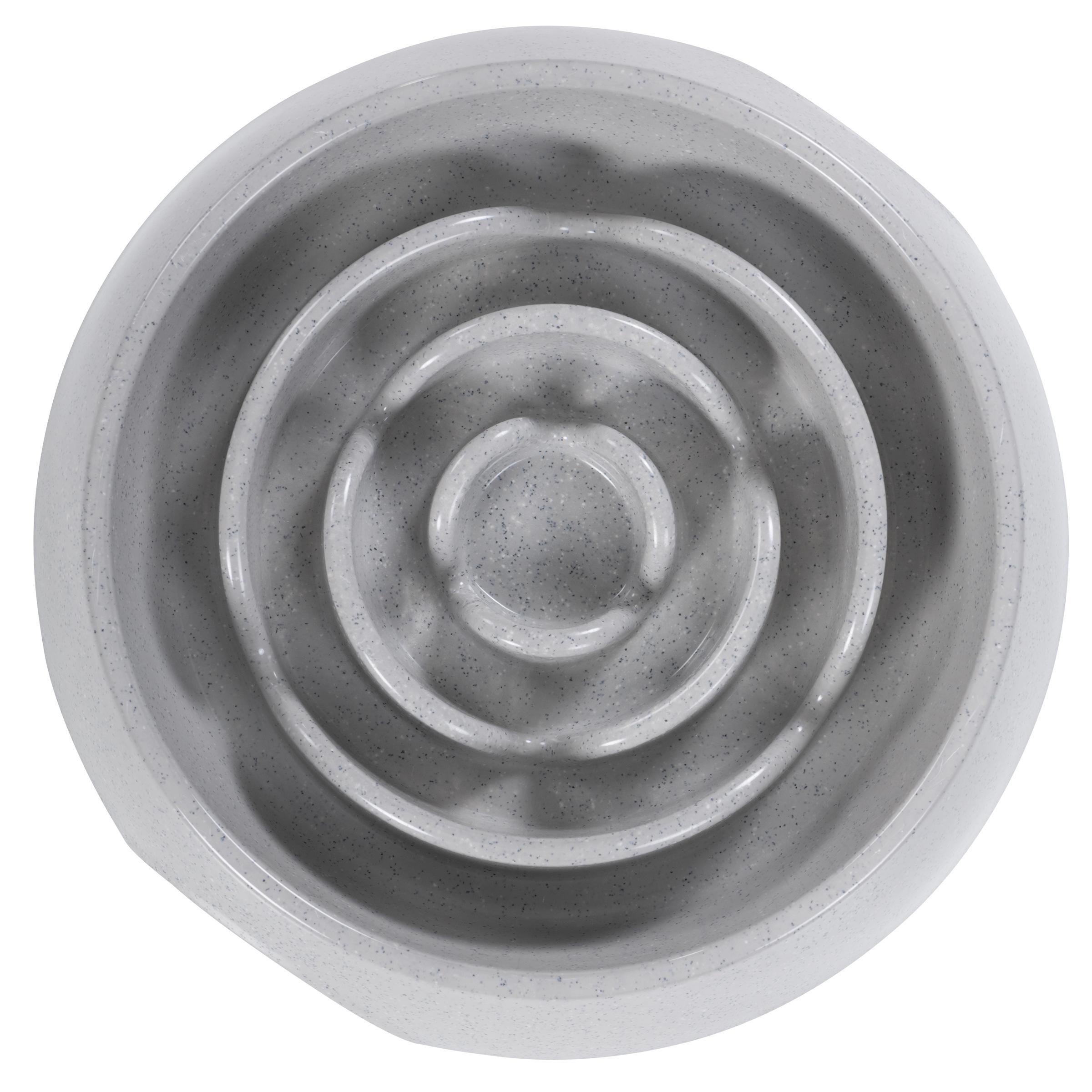 Messy Mutts Interactive Dog Slow Feeder, Speckled Grey