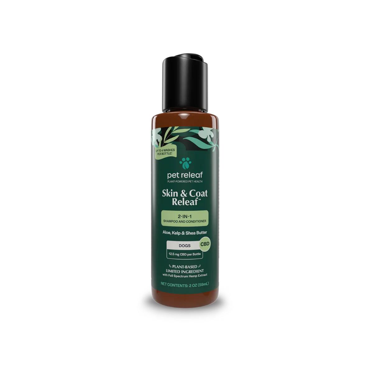 Pet Releaf Skin & Coat Releaf 2-in-1 Dog Shampoo & Conditioner, 2-oz