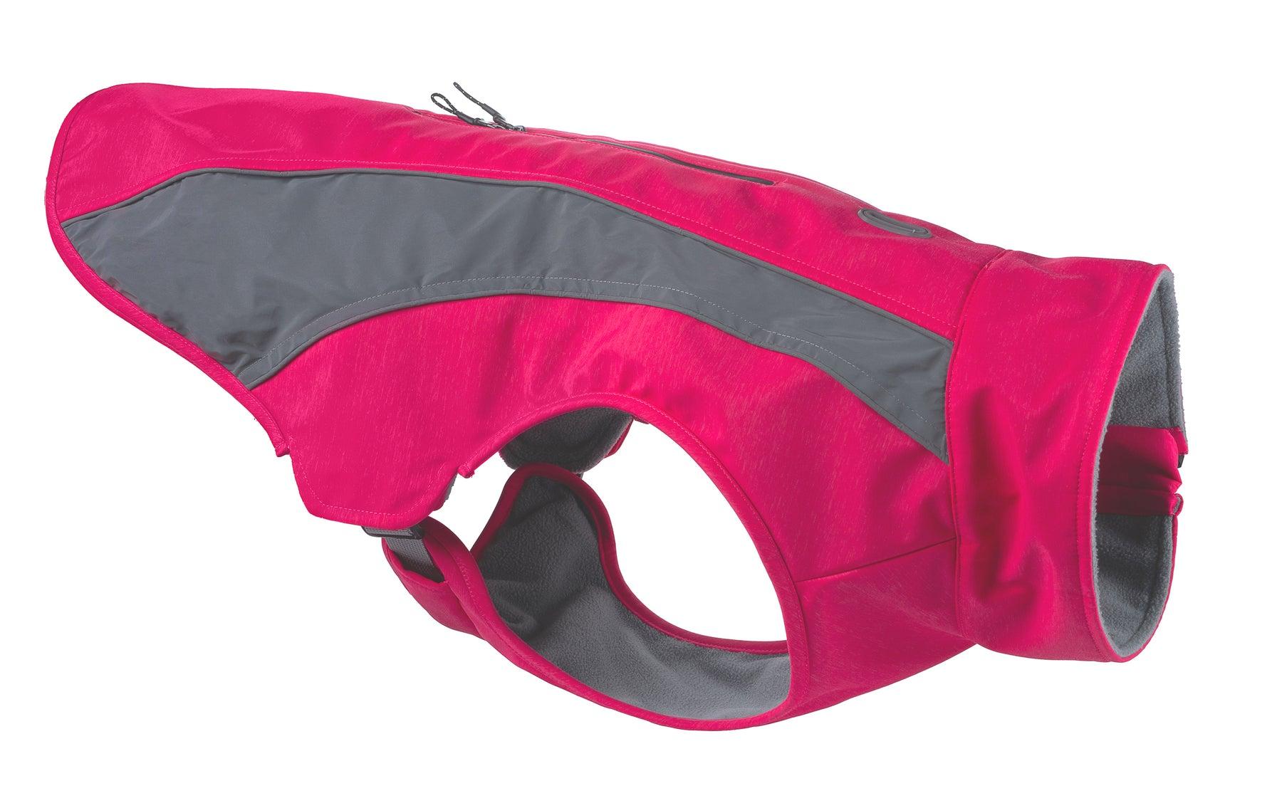 BayDog Saginaw Bay Fleece 2.0 Dog Coat, Berry Pink, Small