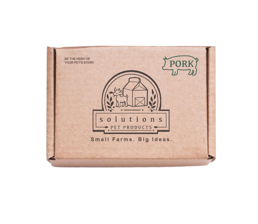 Solutions Pet Products Pork Sliders Frozen Cat Food, 3-lb