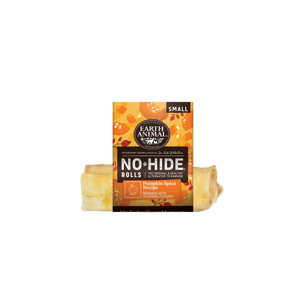 Earth Animal No-Hide Seasonal Pumpkin Spice Rolls Dog Treats, Small