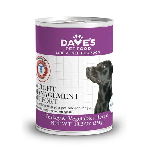 Dave's Pet Food Weight Management Support Turkey & Vegetable Wet Dog Food Can