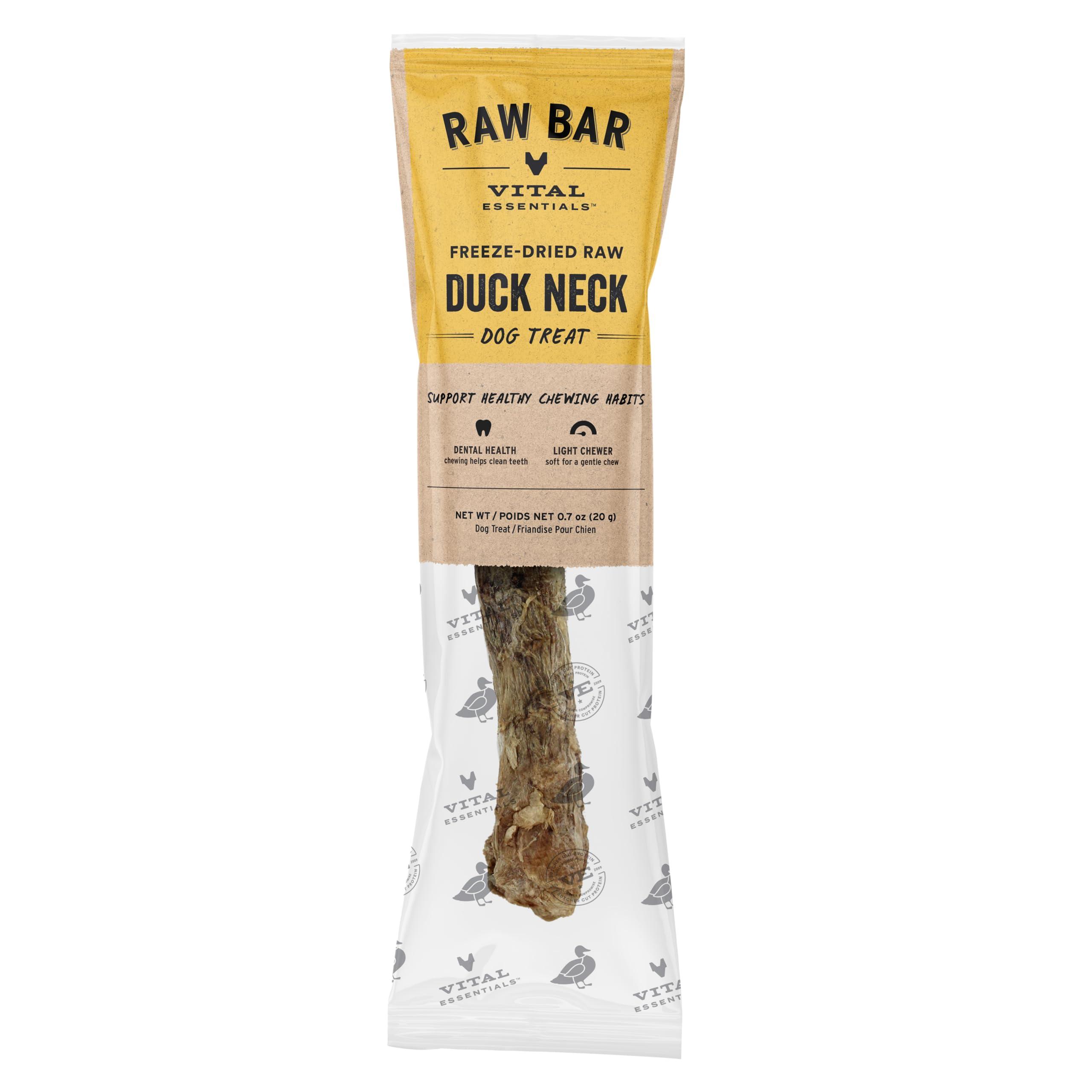 Vital Essentials Raw Bar Duck Neck Freeze-Dried Raw Dog Treats, 1-pk