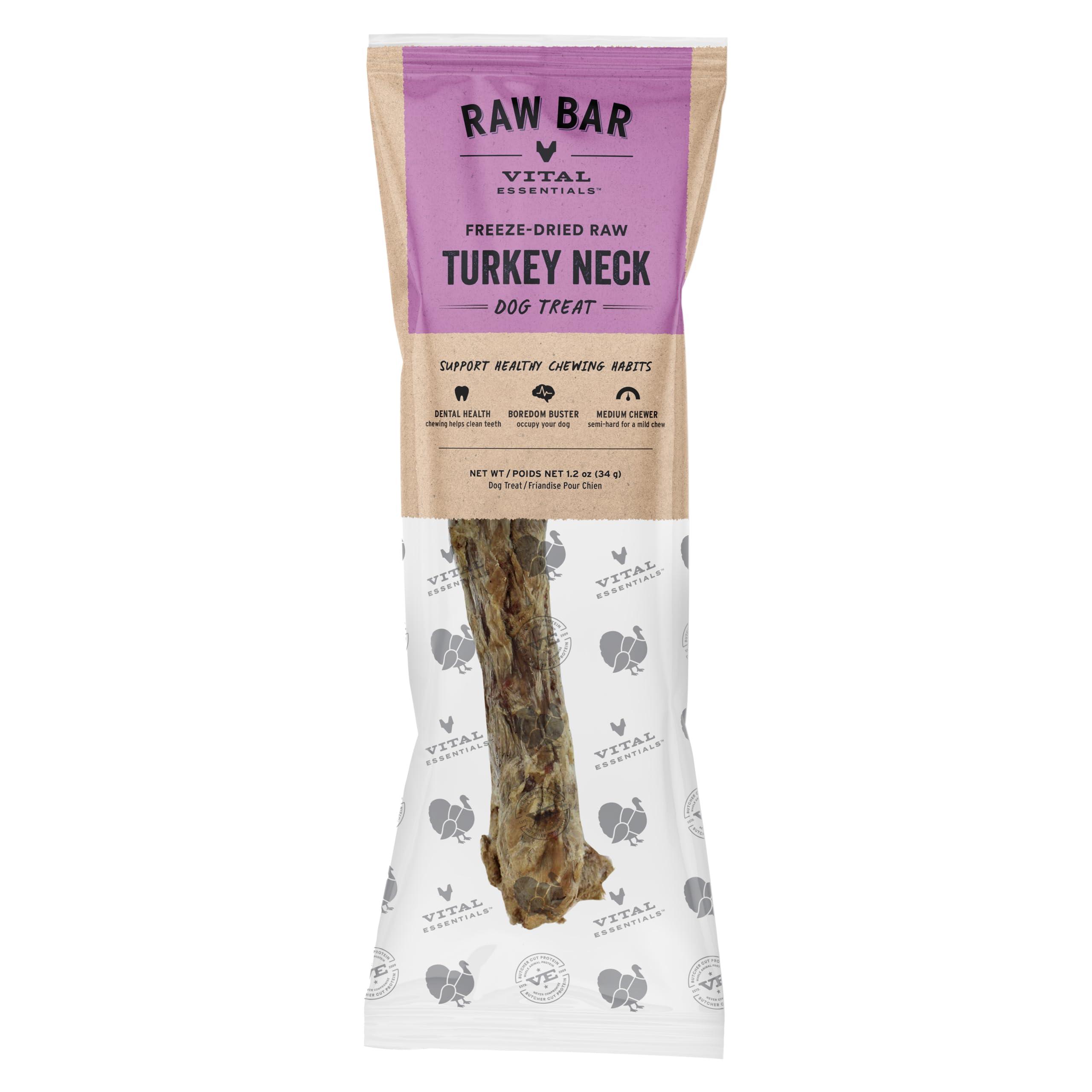 Vital Essentials Raw Bar Turkey Neck Freeze-Dried Raw Dog Treats