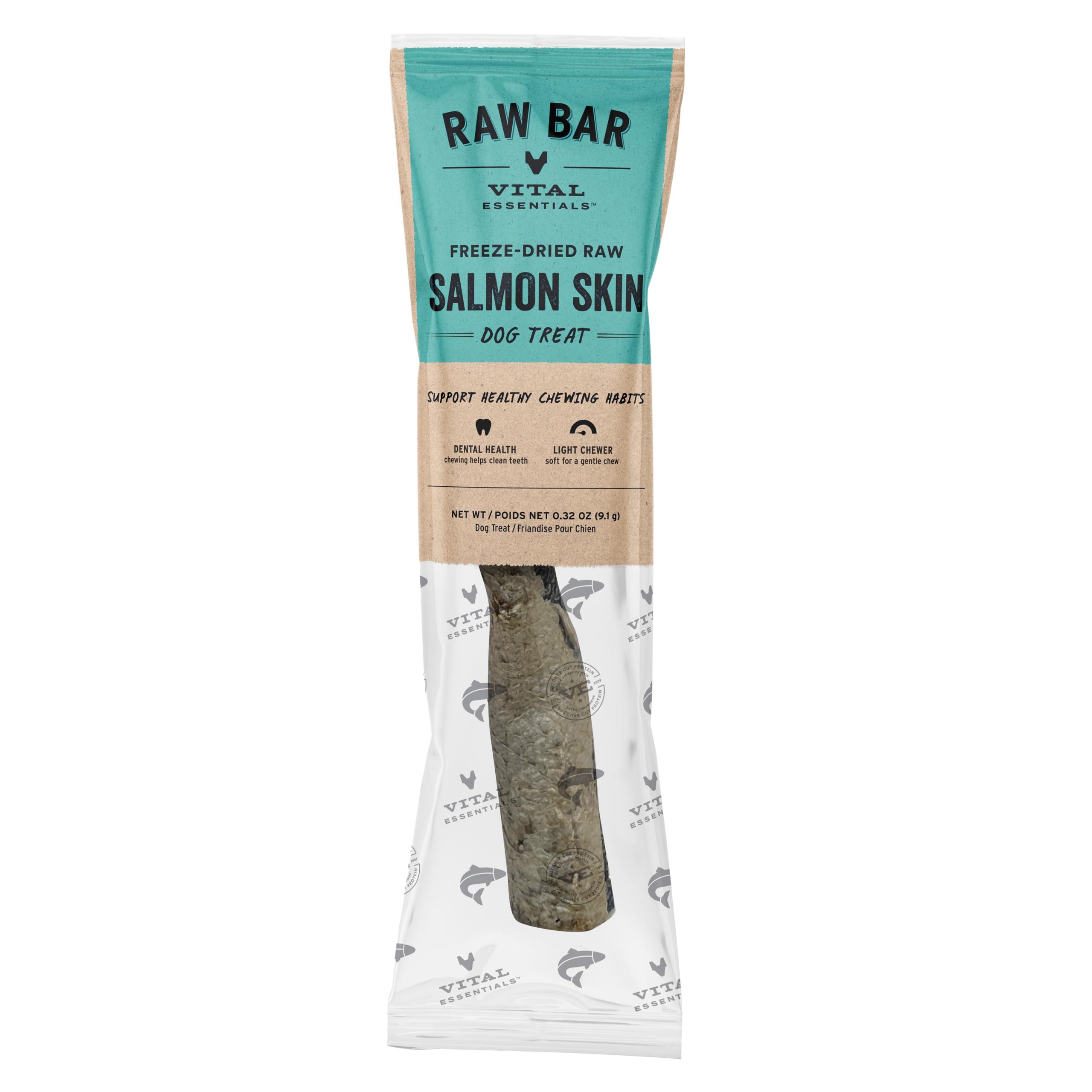 Vital Essentials Raw Bar Salmon Skin Freeze-Dried Raw Dog Treats, 1-pk