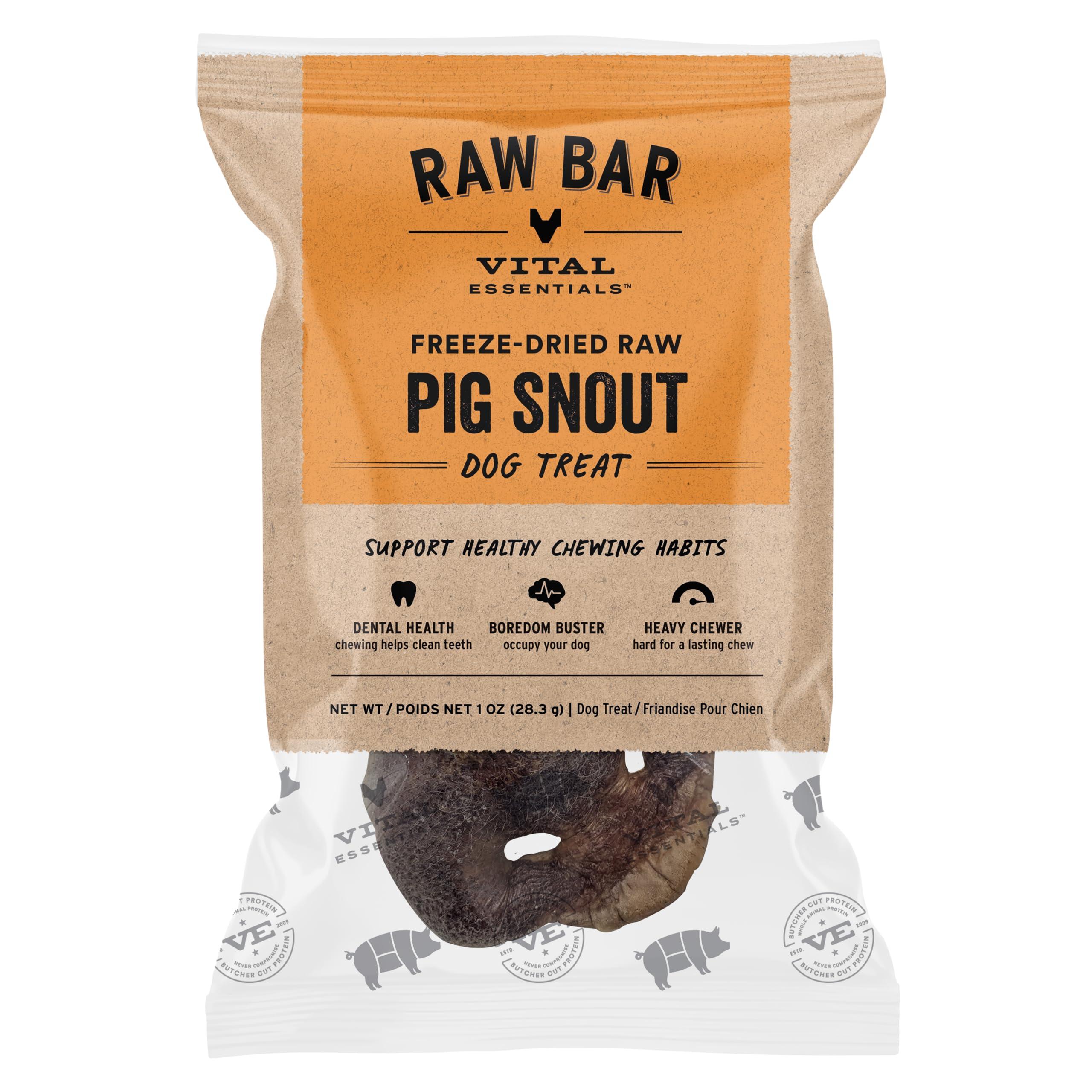 Vital Essentials Raw Bar Pig Snout Freeze-Dried Raw Dog Treats