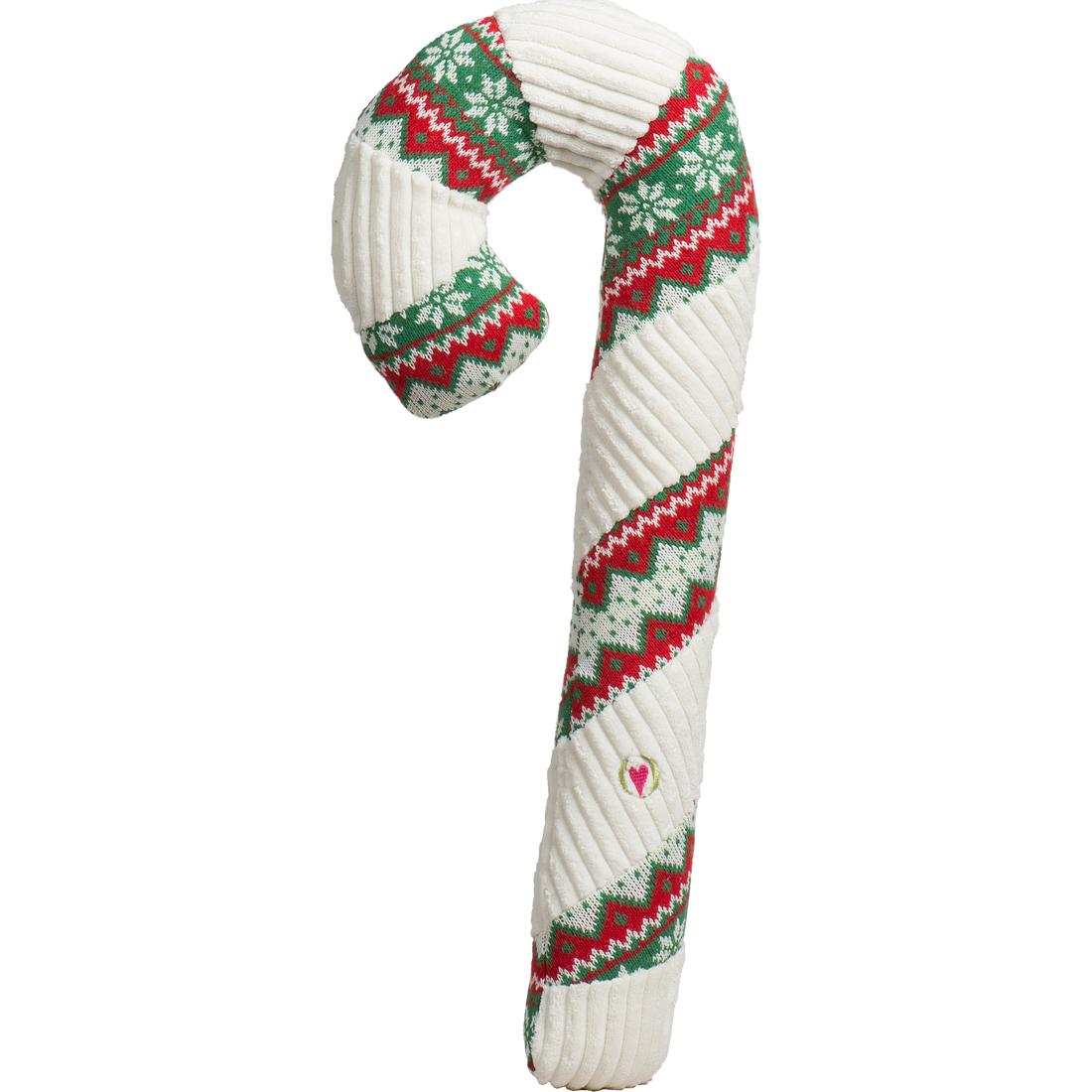 HuggleHounds Wintergreen Candy Cane Dog Toy, Super-size