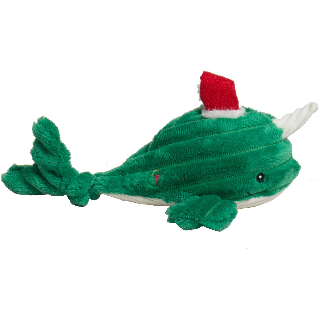 HuggleHounds Knottie Noe Narwhal Plush Dog Toy, Large