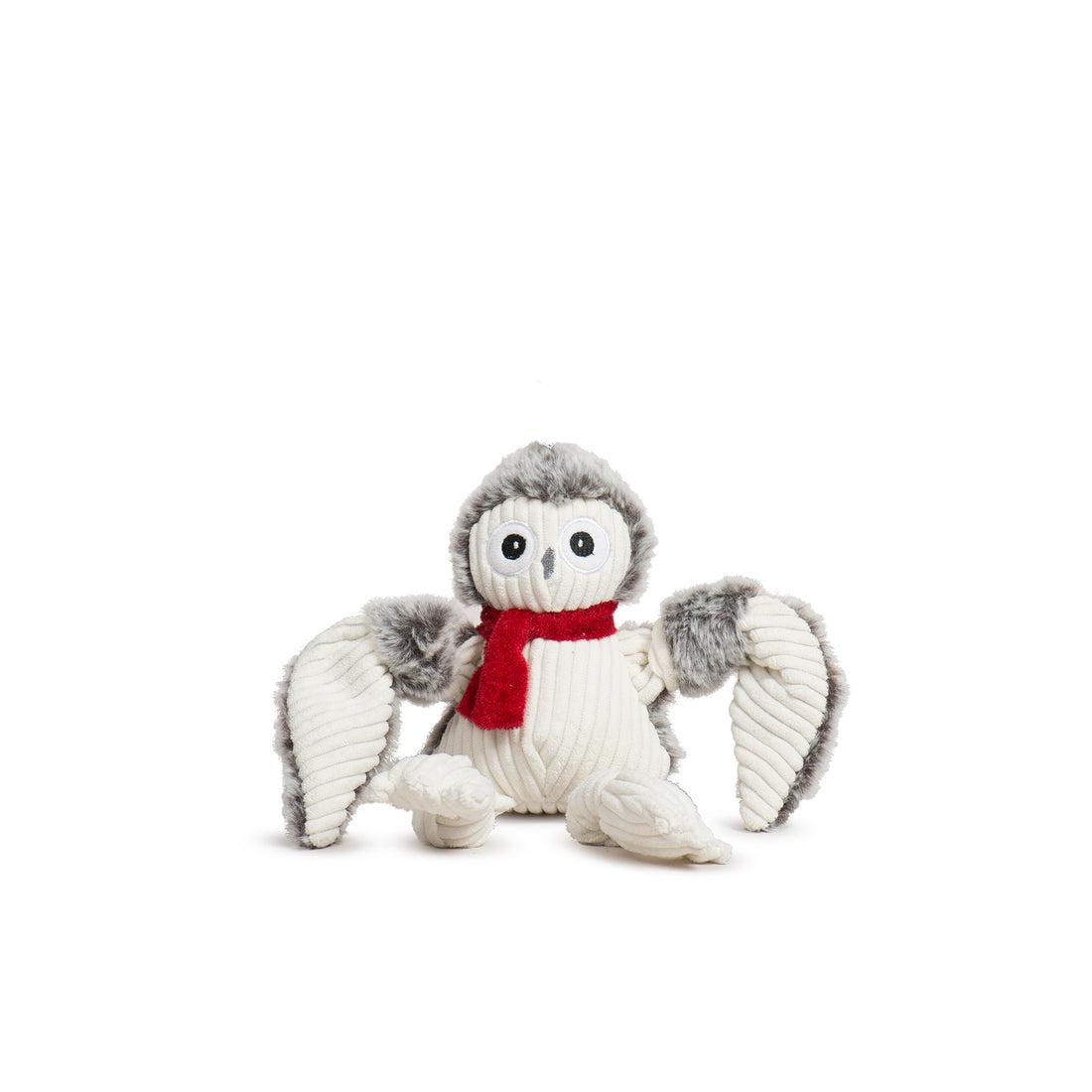 Hugglehounds Holiday Knottie Ollie Owl Plush Dog Toy, Small