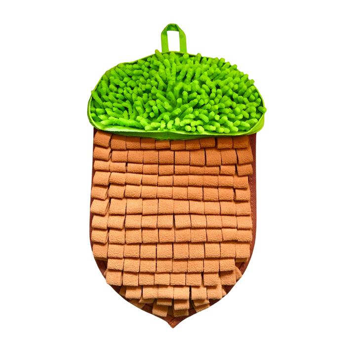 PawzNDogz Nutty Acorn Snuffle Mat Dog Toy, 15 x 9 x 0.25-in