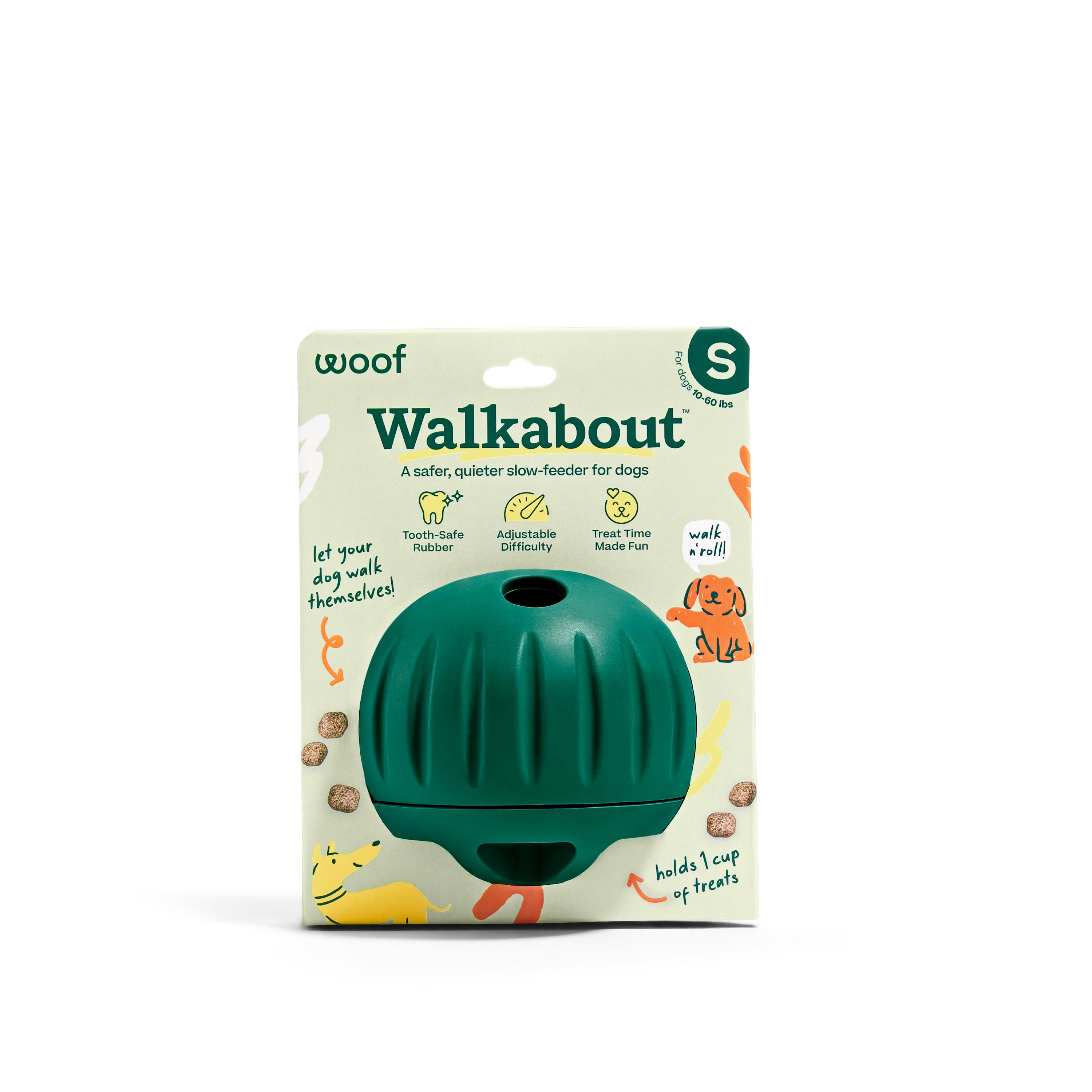 Woof Pet Forager Walkabout Dog Slow Feeder & Treat Toy, Small