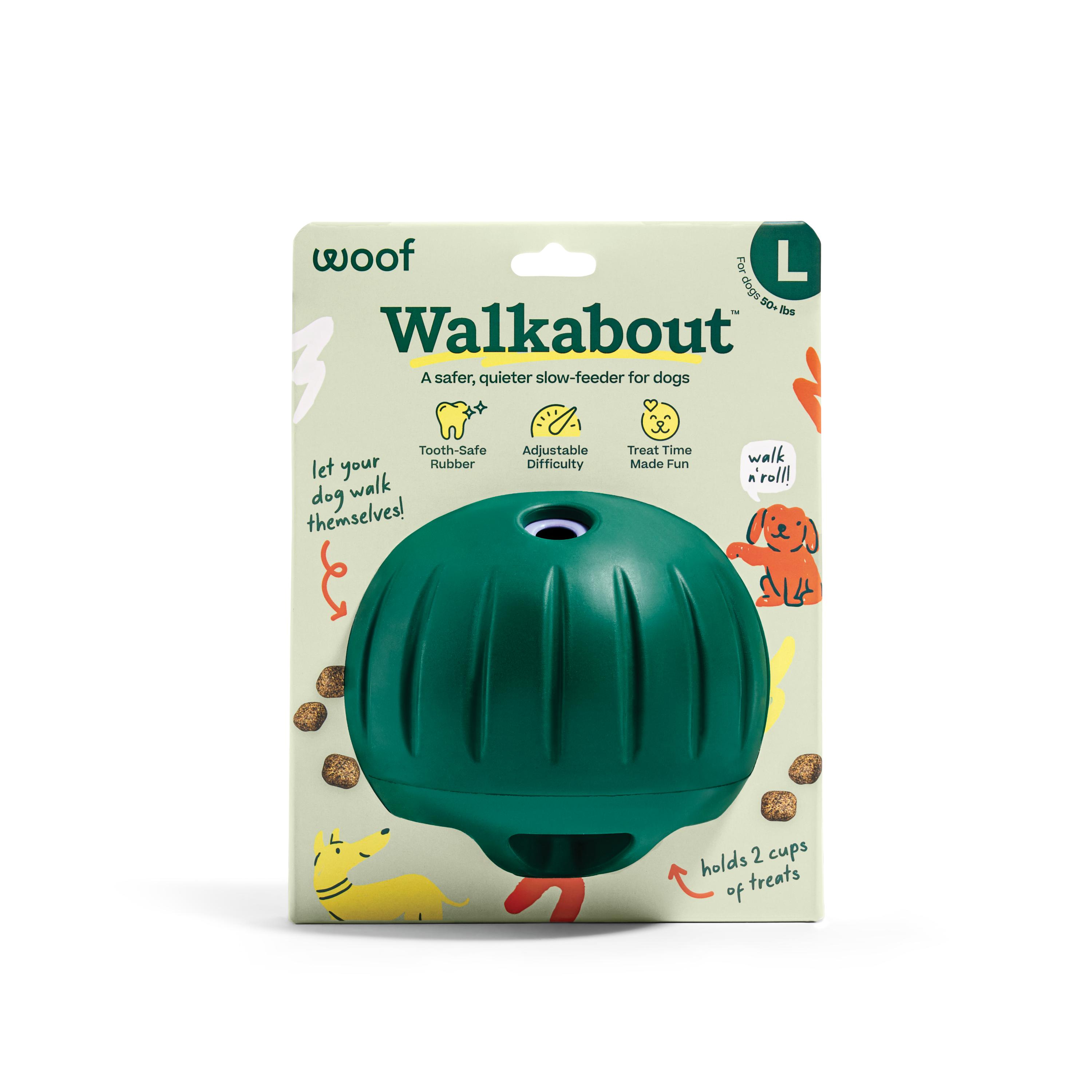 Woof Pet Forager Walkabout Dog Slow Feeder & Treat Toy, Large