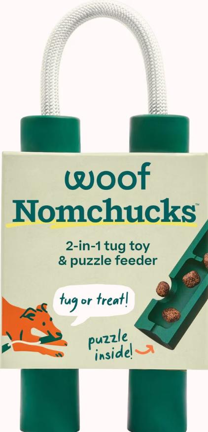 Woof Pet Nomchucks Treat & Tug Dog Toy
